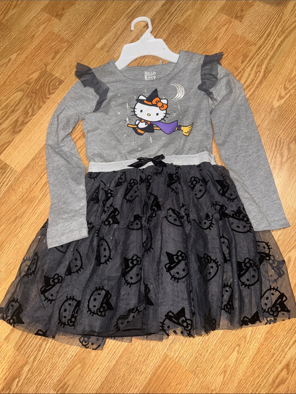 Sanrio Hello Kitty Gray and Black Witch Tulle Dress